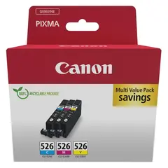 CANON CLI-526 Ink Cartridge C/M/Y Pack SEC