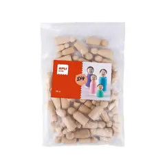 Bonecos de Madeira Apli Cor Natural 48unem | Marca 40 | Manualidades e Artesanato