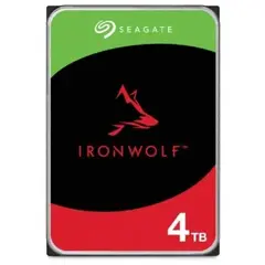 SEAGATE NAS HDD 4TB IronWolf 5400rpm 6Gb/s SATA 256MB cache 3.5inch 24x7 CMR for NAS and RAID rackmount systems BLK