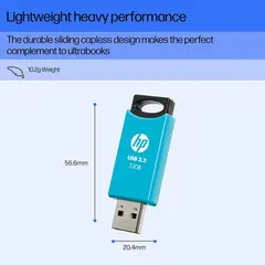 HP 32GB 712w Blue USB 3.2 Flash Drive