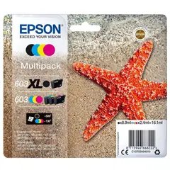 Pack Tinteiros Epson 603XL 4 Cores C13T03A64010 | Alta qualidade e rendimento na BluePixel.pt