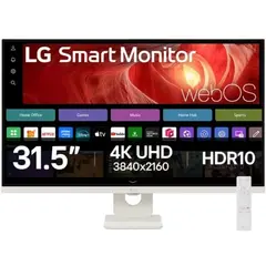 LG 32U721SA-W 31.5inch Smart Monitor UHD IPS WebOS 60Hz 5ms 250cd/m2 HDMI2.1x2 USB C PD 65W HUB USB