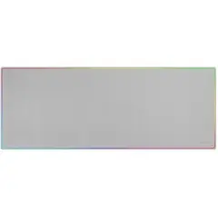 MARS GAMING MMP224 880x330MM XXL GAMING MOUSEPAD RAINBOW LINE EDGE DESIGN NANO-TEXTILE & NON-SLIP NATURAL RUBBER BASE WHITE