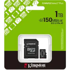 KINGSTON 1TB microSDXC Canvas Select Plus Gen3 150MB/s A1 Card + Adapter