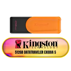KINGSTON 512GB Portable USB 3.2 Gen 1 DataTraveler Exodia S Black/Yellow