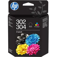 HP 302/304 Tri-color/Black Ink Cartridge 2-Pack