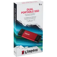 KINGSTON 1TB Dual USB-A/C Portable SSD Up to 1050MB/s USB 3.2 Gen 2