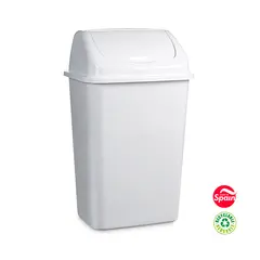 Contentor 50L Plástico Tampa Basculante Branco