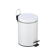 Contentor 05L Inox Revestido Branco com Pedal