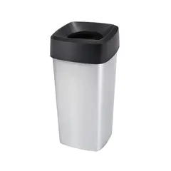 Contentor 60L Quadrado Cinza Cube com Tampa