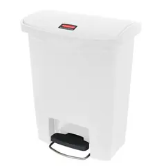 Contentor 50L Resina Slim Jim Step-on Branco com Pedal