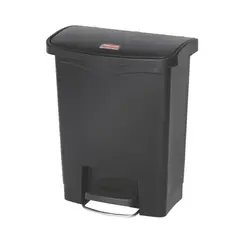 Contentor 30L Resina Slim Jim Step-On Preto com Pedal
