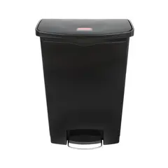 Contentor 90L Resina Slim Jim Step-On Preto com Pedal