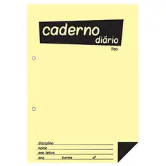 Caderno Diário B5 25x17,6cm Liso 60g 40Fls 1un