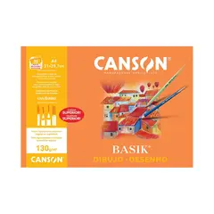 Papel Desenho A4 130gr Canson Basik Minipack 10Fls