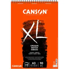 Bloco Espiralado Canson XL Croquis A3 90g 120Fls