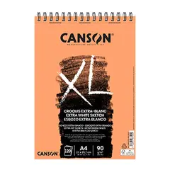 Bloco Espiralado Canson XL Extra Blanc A4 90g 120Fls