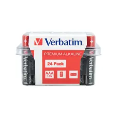 Pilhas AAA LR03 Alcalinas 1.5V 1300mAh Verbatim 49504 24un