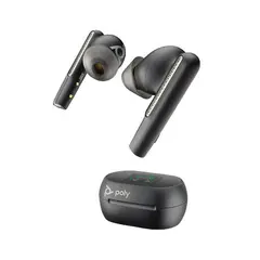 HP Poly Voyager Free 60+ UC Carbon Black Earbuds +BT700 USB-C Adapter +Touchscreen Charge Case