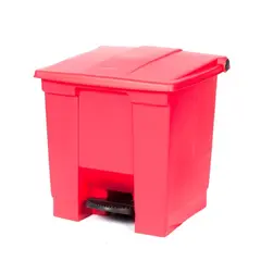 Contentor 30L Plástico Vermelho com Pedal