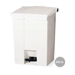 Contentor 45L Plástico Branco com Pedal