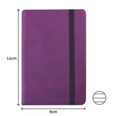 Bloco Notas Pautado 14x9cm Semi Pele Roxo - Marca 425 | Loja BluePixel