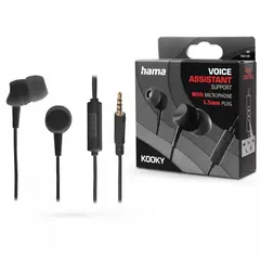 HAMA KOOKY EARPHONES, BLACK - 00184139