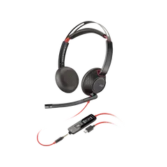 HP Poly Blackwire 5220 Stereo USB-C Headset +3.5mm Plug +USB-C/A Adapter SmartBuy