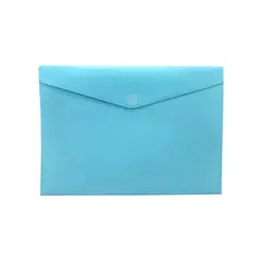 Bolsa 355x240mm A4 Envelope Fecho Velcro Plástico Turquesa