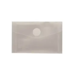 Bolsa 105x65mm Envelope Fecho Velcro Plástico Transparente
