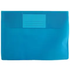 Bolsa 225x165mm A5 Envelope PVC Visor Transparente Azul 10un