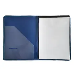 Capa A4 com Bloco de Notas e Bolsa Interior Azul