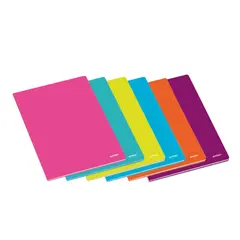 Caderno Agrafado A5 Pautado 2 Linhas Ambar Sortido 20Fls 1un