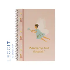 Caderno Espiral A4 Pautado FAIRIES Rose 80Fls 1un