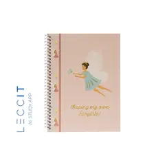 Caderno Espiral A5 Pautado FAIRIES Rose 80Fls 1un