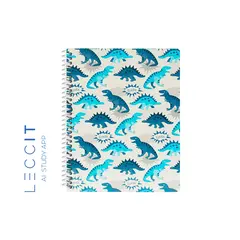 Caderno Espiral A5 Quadriculado DINO 80Fls 1un