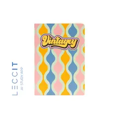 Caderno Agrafado A5 Quadriculado VINTAGEY Waves 48Fls 1un