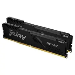 Kit de Memória Kingston Fury Beast Black 16GB DDR4 3200MHz CL16 - Desempenho Superior