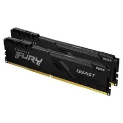 Kingston 32GB DDR4 3200MHz Fury Beast Black - Kit de Memória RAM de Alta Performance