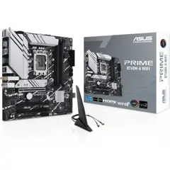 Placa-mãe ASUS PRIME B760M-A WIFI LGA 1700 microATX com suporte DDR5 e múltiplas portas de vídeo e armazenamento