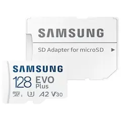 Samsung EVO Plus MicroSD 128GB 2024 - Cartão UHS-I U3 para Full HD e 4K UHD com Adaptador SD