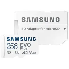 Samsung EVO Plus MicroSD 256GB com Adaptador SD - Alta Velocidade UHS-I U3 2024