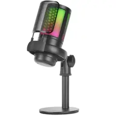 MARS GAMING MMIC-SE ULTRA-HIGH DEF PROFESSIONAL ARGB MICROPHONE, 192KHZ 24BIT ADC, ANTI-VIBRAT, BLACK
