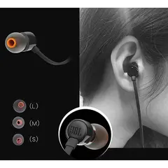 JBL IE T110E EARBUDS BLACK