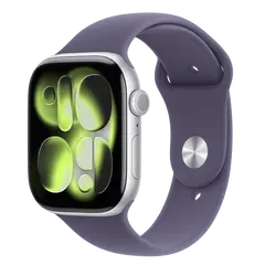 APPLE WATCH SERIES 11 GPS + CELLULAR 42MM SILVER ALUMINIUM CASE WITH PURPLE FOG SPORT BAND - S/M