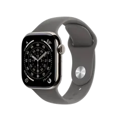 APPLE WATCH SERIES 11 GPS + CELLULAR 42MM NATURAL TITANIUM CASE WITH STONE GREY SPORT BAND - M/L