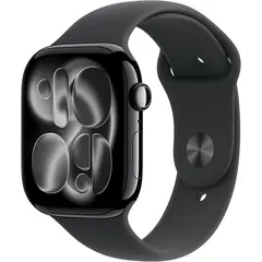 APPLE WATCH SERIES 11 GPS + CELLULAR 46MM JET BLACK ALUMINIUM CASE WITH BLACK SPORT BAND - S/M
