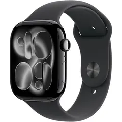 APPLE WATCH SERIES 11 GPS + CELLULAR 46MM JET BLACK ALUMINIUM CASE WITH BLACK SPORT BAND - M/L