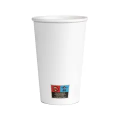 Copos 475ml Papel 16oz Branco 50un