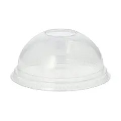 Tampa PET Redonda 9,5cm Transparente Cúpula S/Orificio 50un